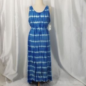 Relativity Blue/White High/Low Hem Dress Size 1X